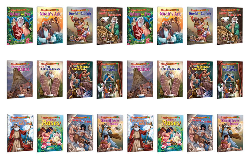     			Illustrated Bible Story Books Complete Combo | Pack of 24 Story Books