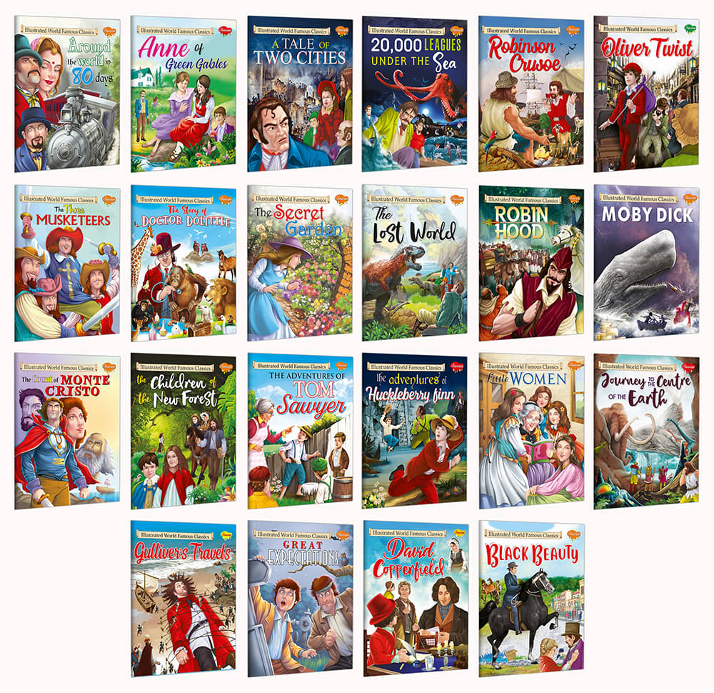     			Illustrated World Famous Classics Books Complete Combo | Pack of 22 Story Books