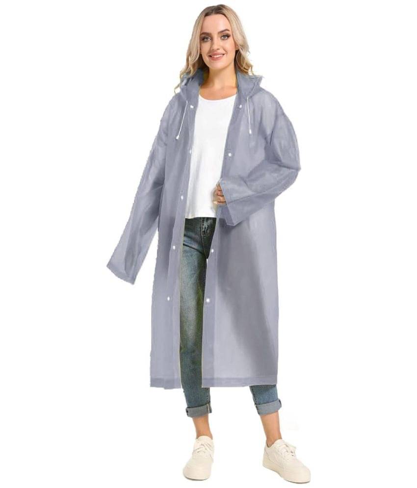 Infispace Polyester Long Raincoat - Grey Infispace Polyester Long Raincoat - Grey