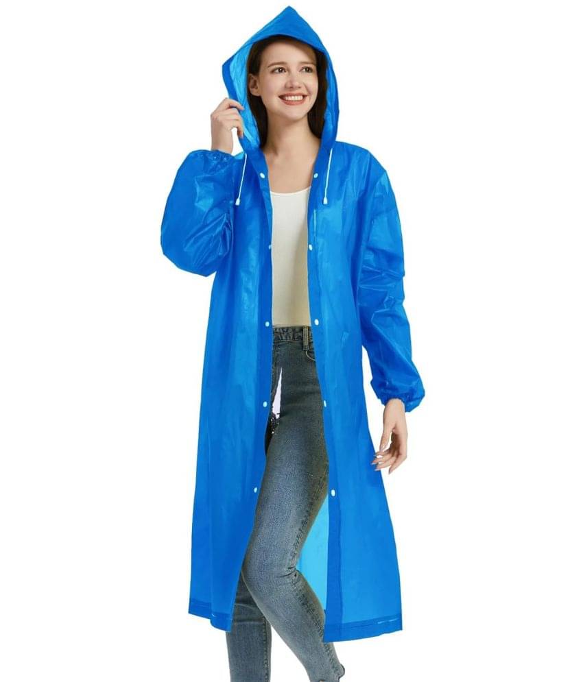     			Infispace Polyester Long Raincoat - Navy