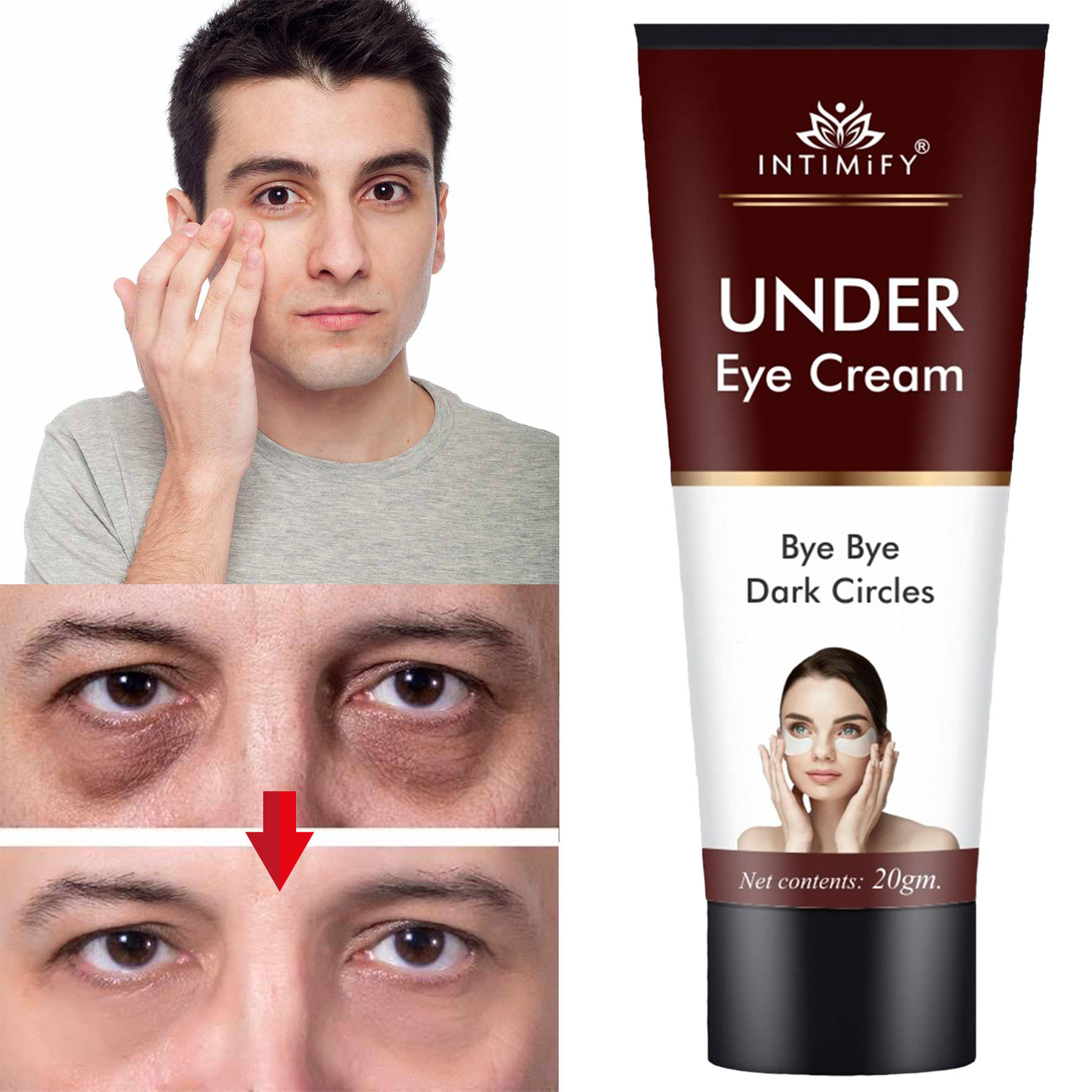 Intimify Under Eye Cream, Dark Circles Remover, Dark Circle Cream & Wrinkles Eye Mask 20 g Intimify Under Eye Cream, Dark Circles Remover, Dark Circle Cream & Wrinkles Eye Mask 20 g
