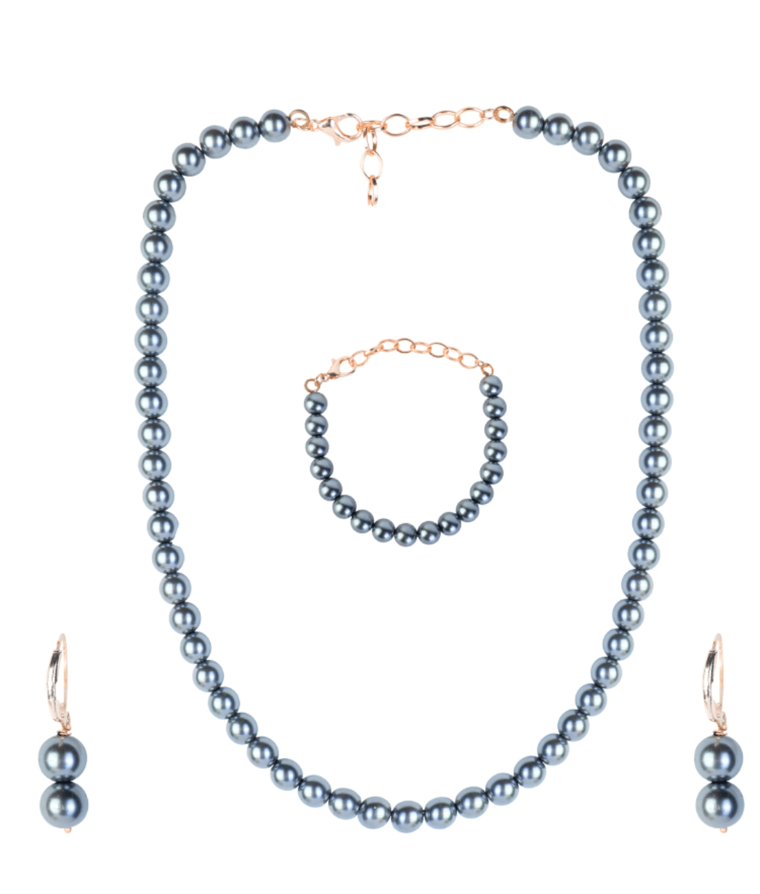     			Jiyanshi fashion Light Grey Alloy Necklace Set ( Pack of 1 )
