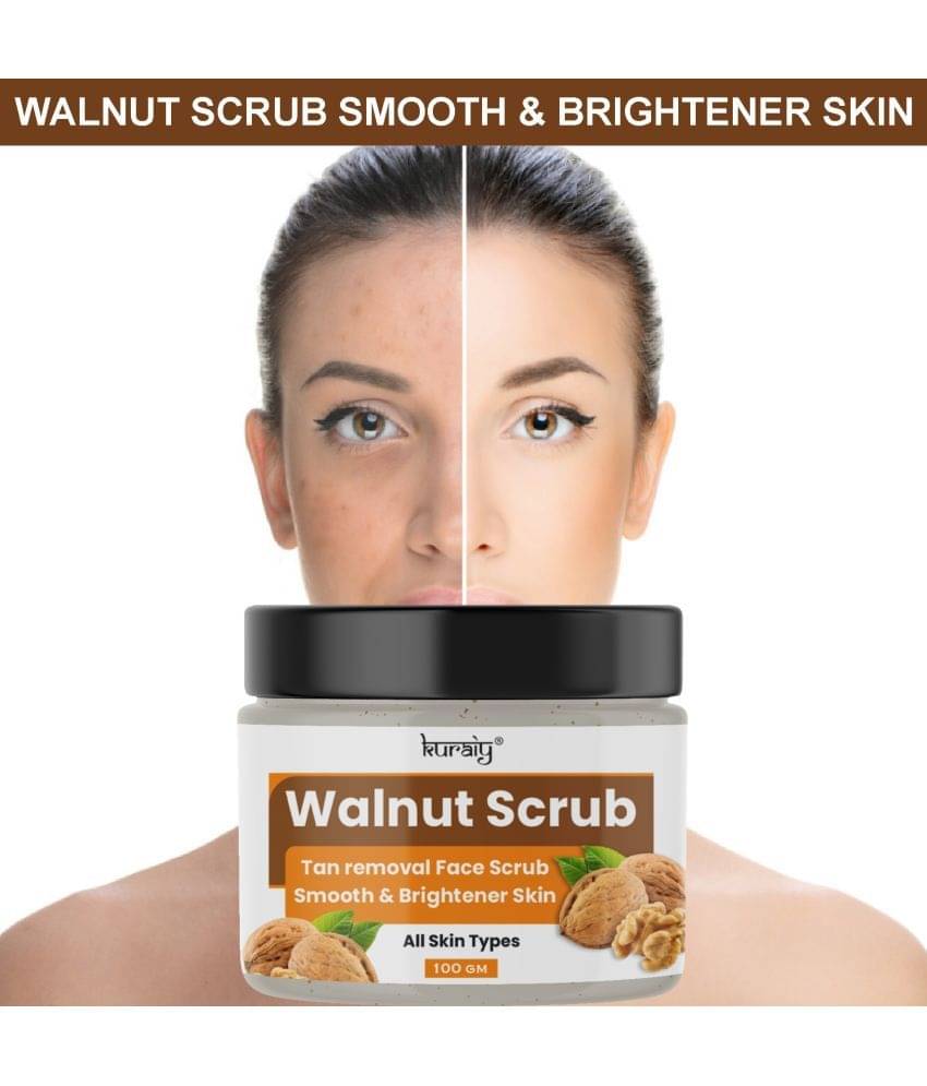 KURAIY Walnut Tan Removal Brightening & Revitalizing Face Scrub for All Skin Types 100g KURAIY Walnut Tan Removal Brightening & Revitalizing Face Scrub for All Skin Types 100g