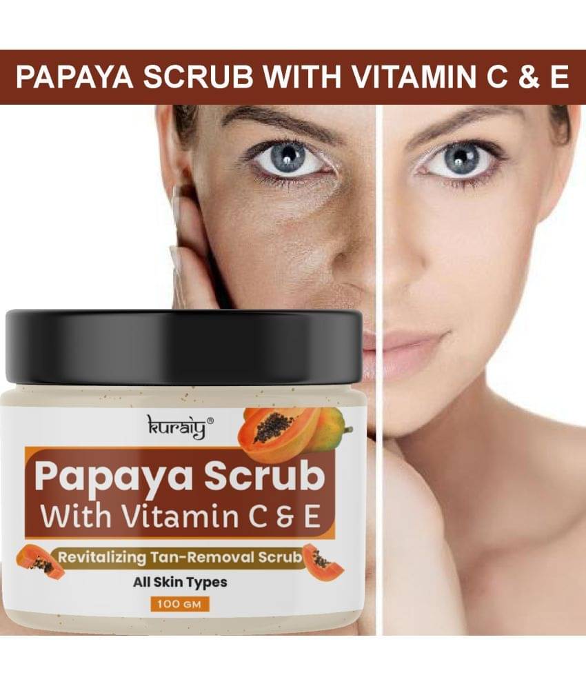 KURAIY Papaya Revitalizing & Tan Removal Face Scrub Suitable for All Skin Types 100g     			KURAIY Papaya Revitalizing & Tan Removal Face Scrub Suitable for All Skin Types 100g