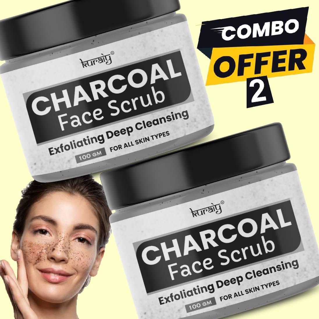 KURAIY Deep Cleansing Facial Scrub For Men & Women ( Pack of 2 ) KURAIY Deep Cleansing Facial Scrub For Men & Women ( Pack of 2 )