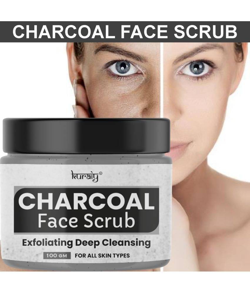 KURAIY Charcoal Exfoilate Deep Cleansing Face Scrub for All Skin Types 100g KURAIY Charcoal Exfoilate Deep Cleansing Face Scrub for All Skin Types 100g