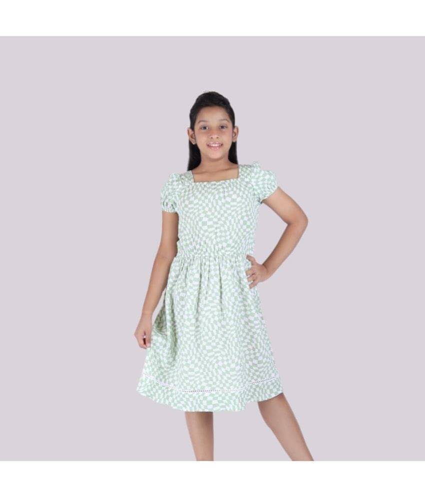 Kidzee Kingdom Cotton Blend A-line Dress For Girls ( Pack of 1 , Multi )     			Kidzee Kingdom Cotton Blend A-line Dress For Girls ( Pack of 1 , Multi )