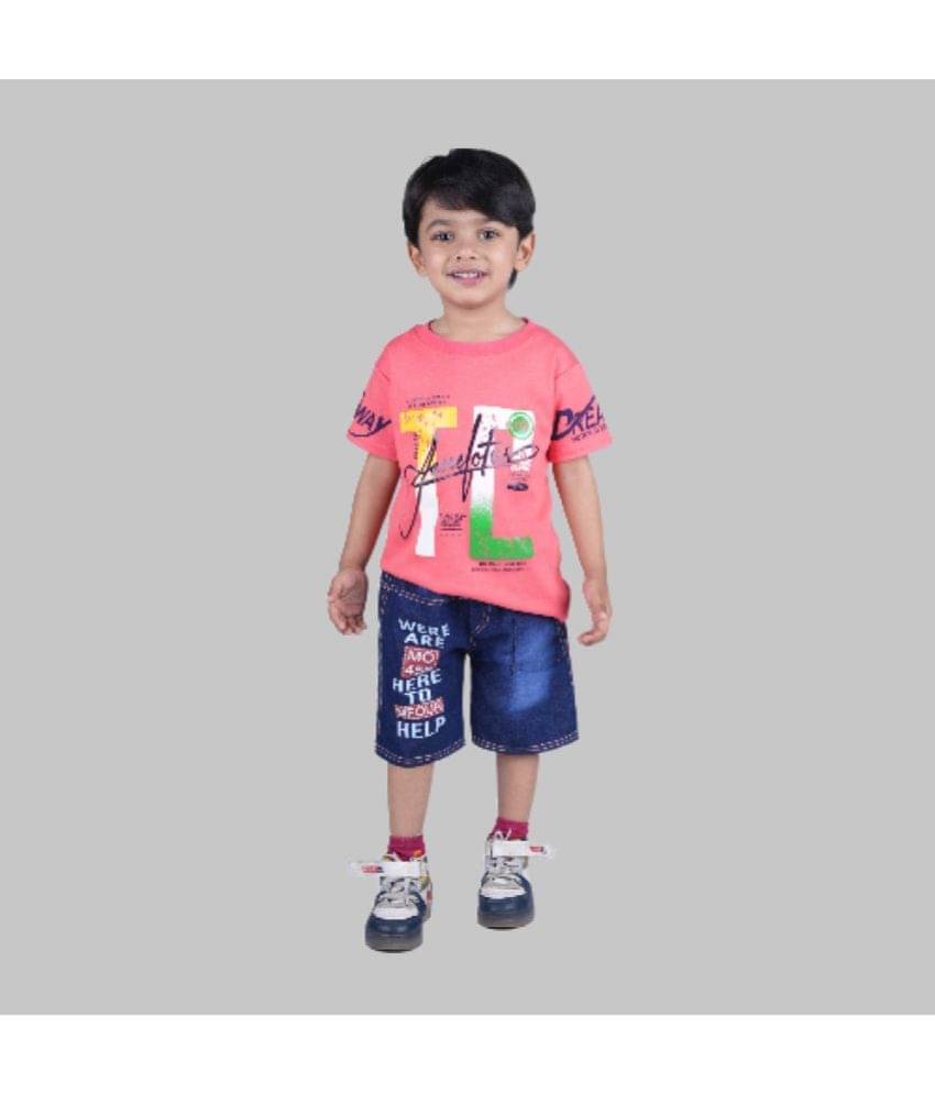 Kidzee Kingdom Pack of 1 Boys Cotton Blend T-Shirt & Shorts Set ( Multicolor ) Kidzee Kingdom Pack of 1 Boys Cotton Blend T-Shirt & Shorts Set ( Multicolor )