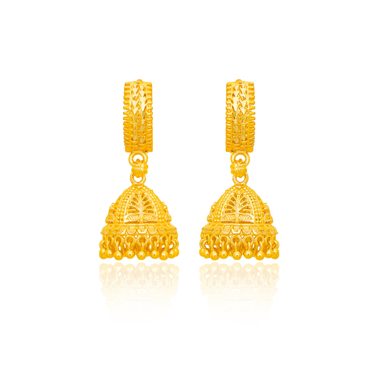     			LUV FASHION Golden Chandbalis Earrings ( Pack of 1 )