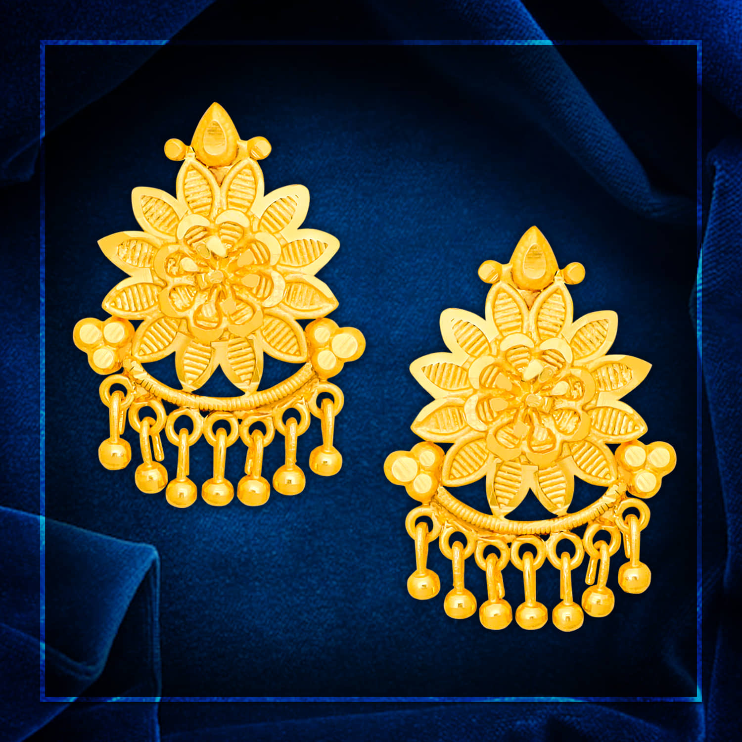LUV FASHION Golden Drop Earrings ( Pack of 1 ) - Earrings | Buy online on ZillyBuy