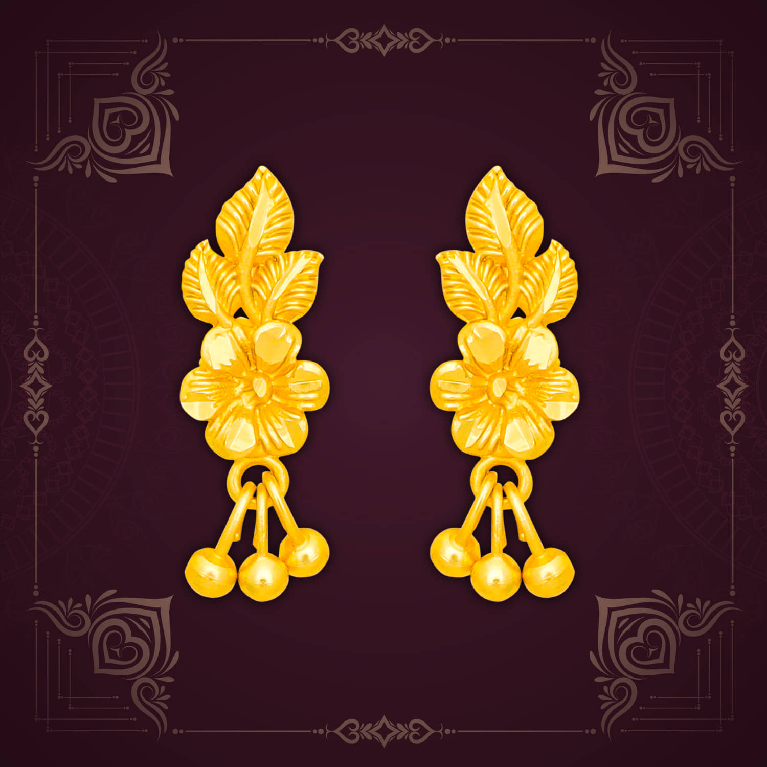 LUV FASHION Golden Drop Earrings ( Pack of 1 ) - Earrings | Buy online on ZillyBuy