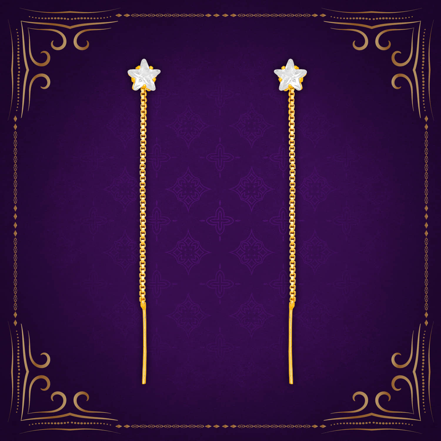LUV FASHION Golden Drop Earrings ( Pack of 1 ) - Earrings | Buy online on ZillyBuy
