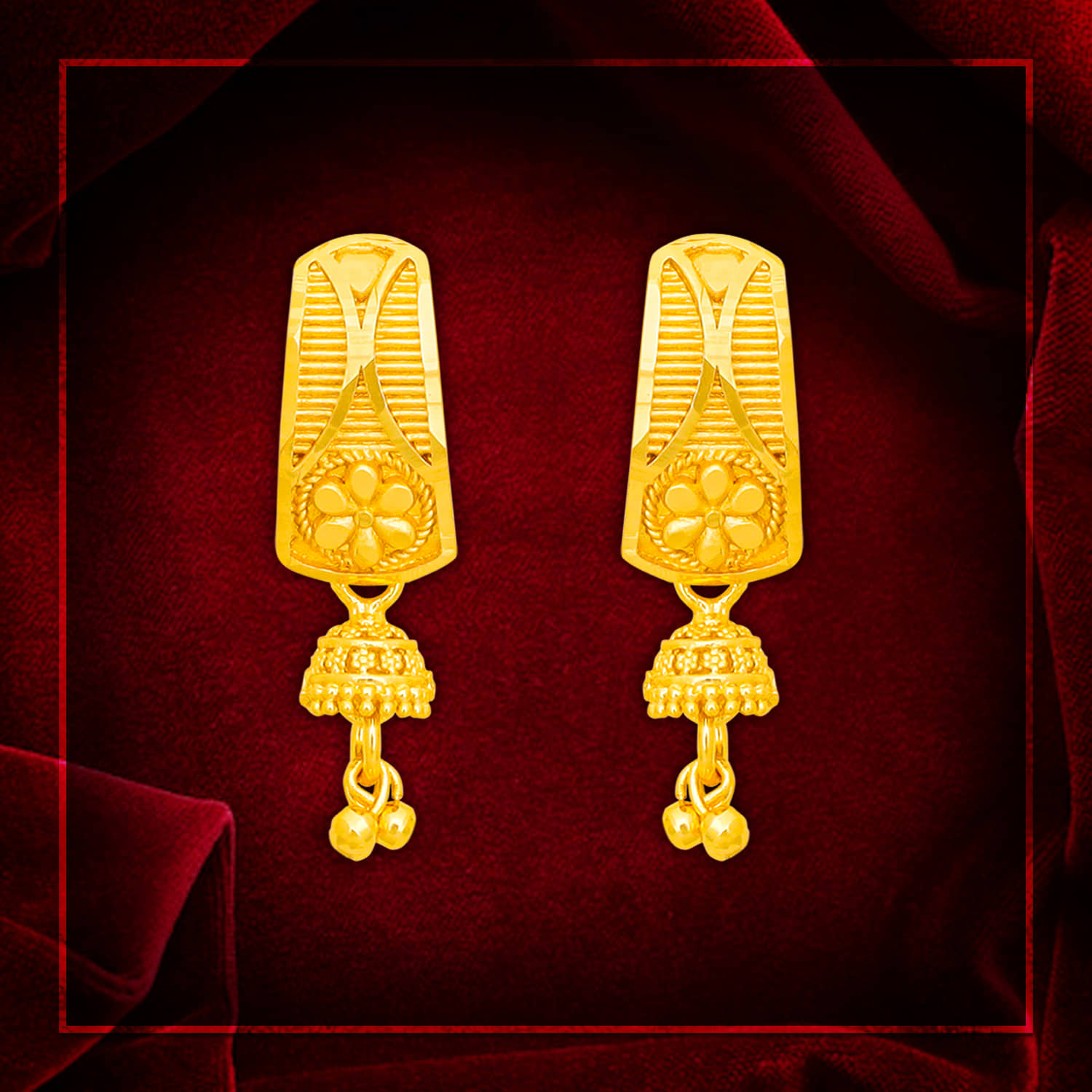 LUV FASHION Golden Drop Earrings ( Pack of 1 ) - Earrings | Buy online on ZillyBuy
