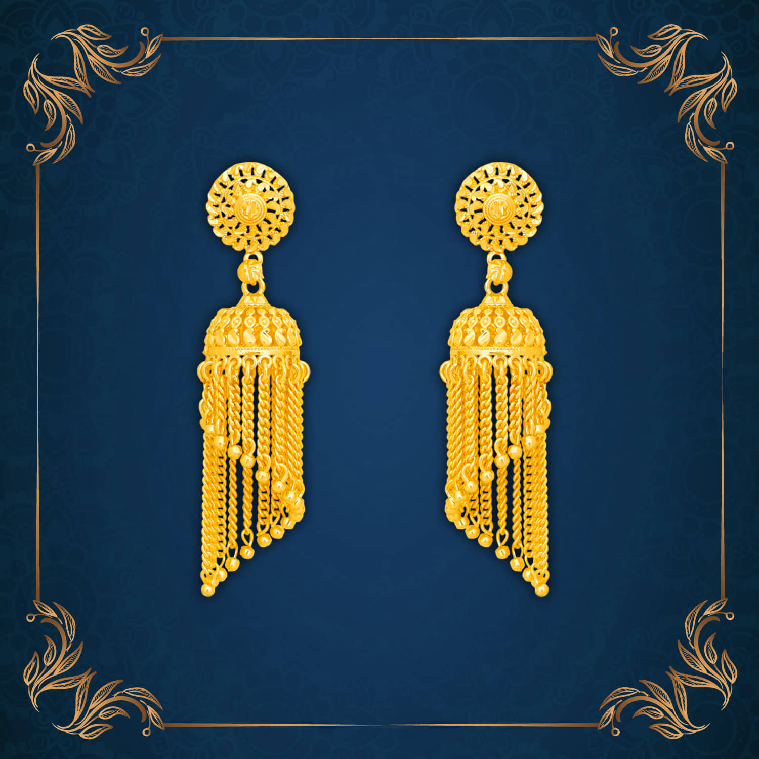 LUV FASHION Golden Drop Earrings ( Pack of 1 ) - Earrings | Buy online on ZillyBuy