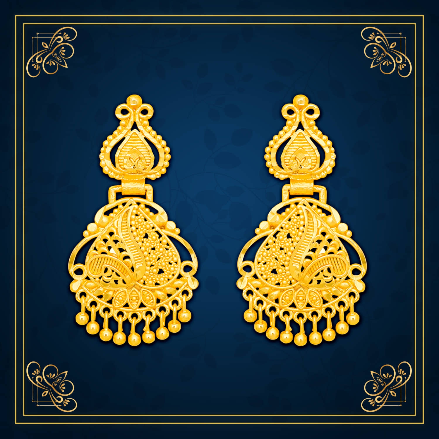 LUV FASHION Golden Drop Earrings ( Pack of 1 ) - Earrings | Buy online on ZillyBuy