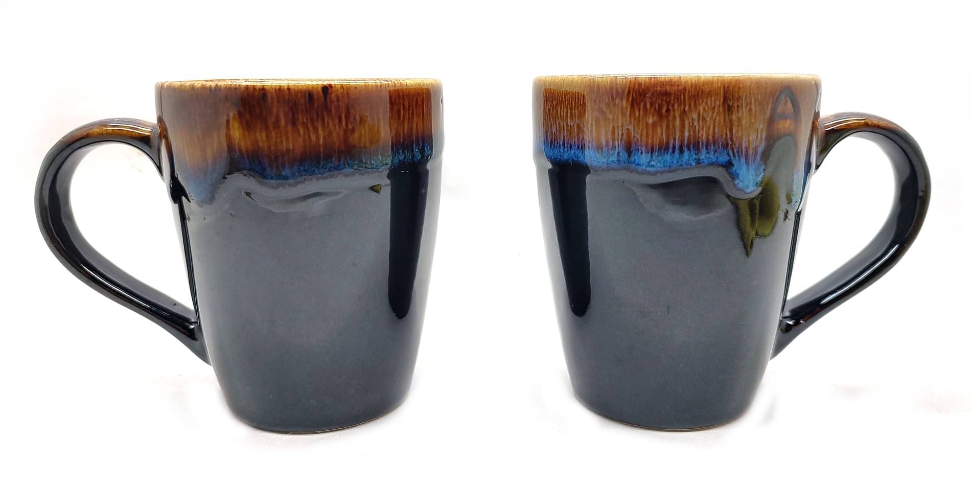 Laghima jadon Finish U Shape Solid Ceramic Coffee Mug 350 mL ( Pack of 2 ) Laghima jadon Finish U Shape Solid Ceramic Coffee Mug 350 mL ( Pack of 2 )