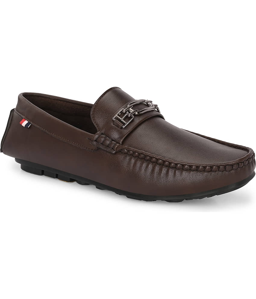 Leeport Brown Men's Driving - Formal Shoes | Buy online on ZillyBuy