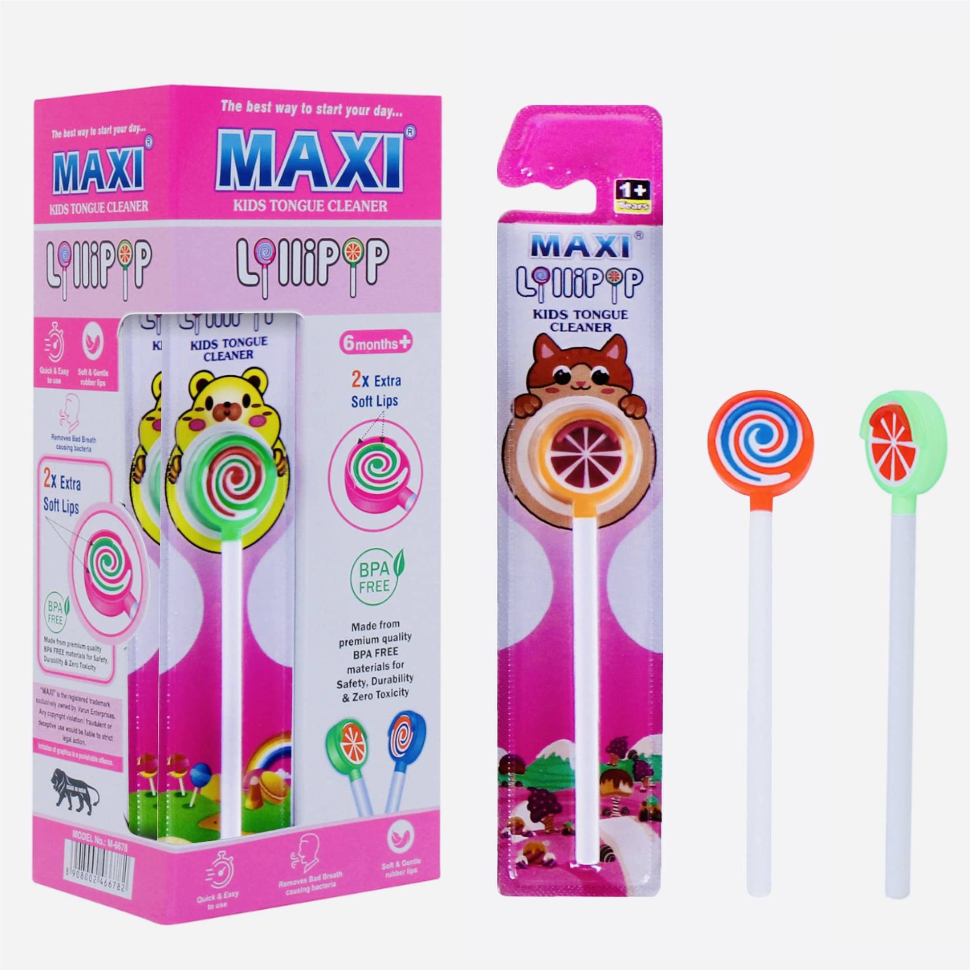 Maxi Tongue Cleaning Scraper Multicoloured 12 Pcs Pack of 12 Maxi Tongue Cleaning Scraper Multicoloured 12 Pcs Pack of 12
