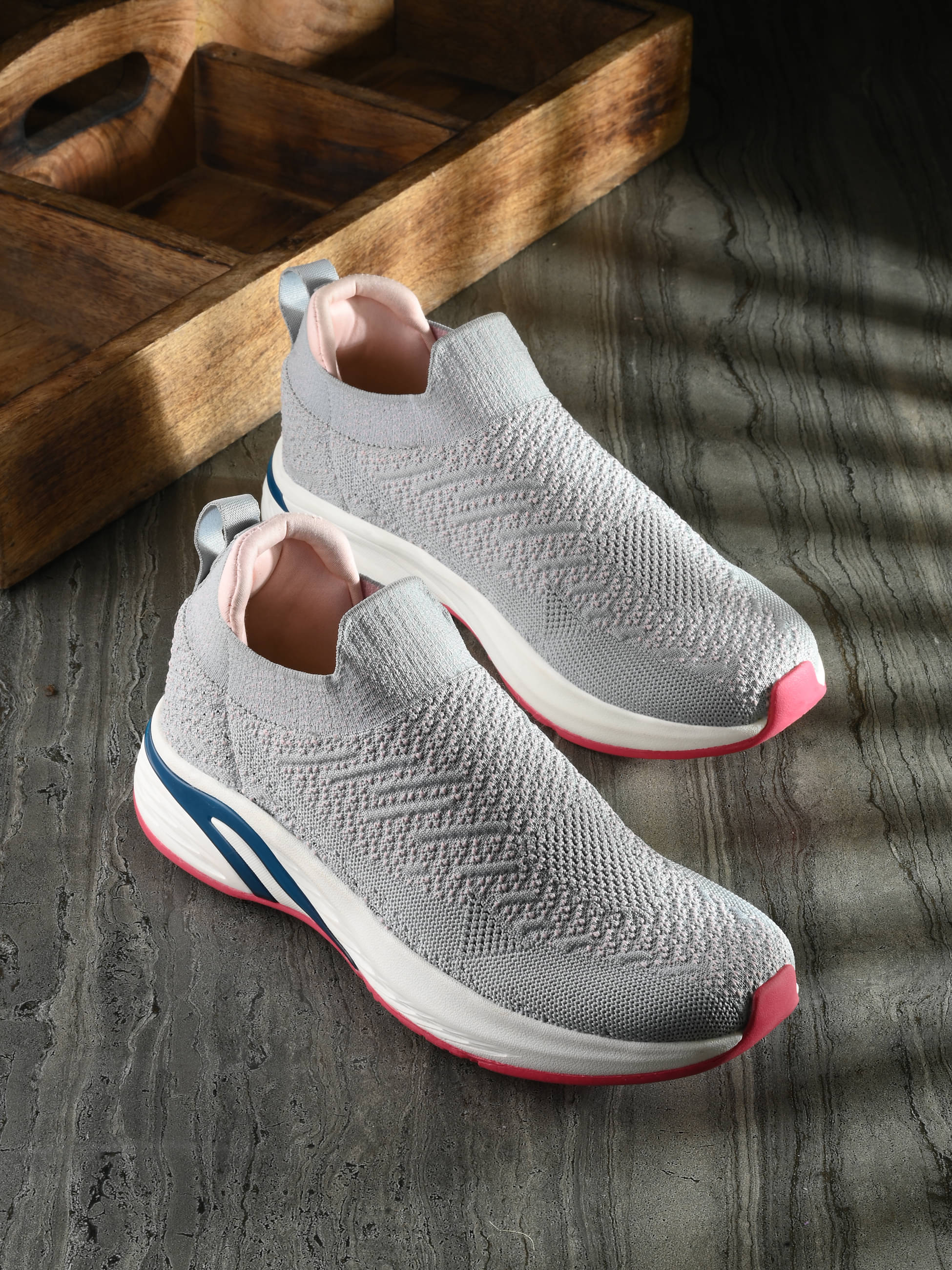     			OFF LIMITS - Light Grey Women's Running Shoes