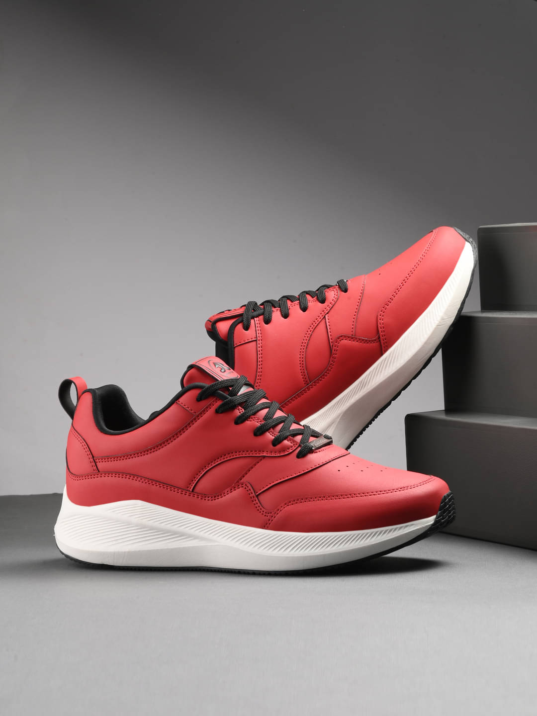     			OFF LIMITS STUSSY Red Men's Sports Running Shoes