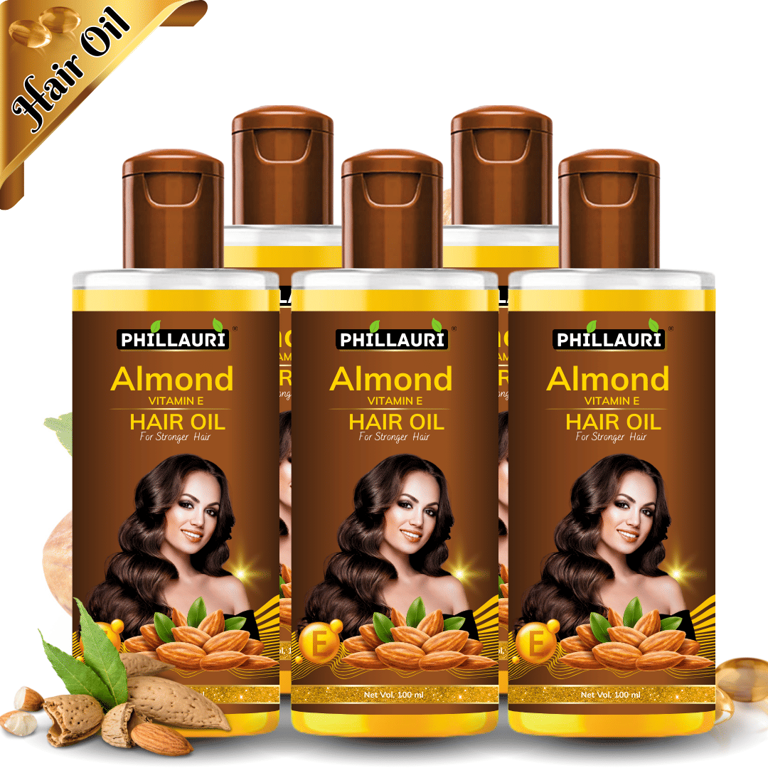 Phillauri Hair Growth Almond Oil 500 ml ( Pack of 5 )