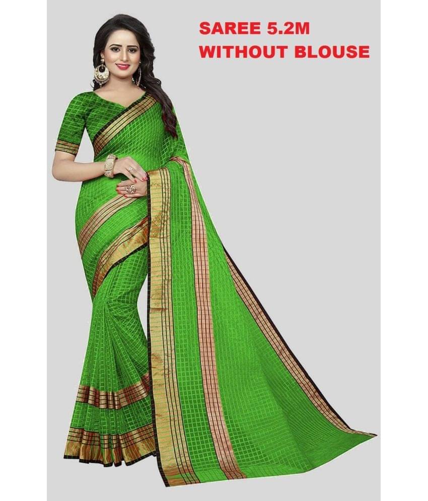 Saadhvi Art Silk Printed Saree Without Blouse Piece ( Green )     			Saadhvi Art Silk Printed Saree Without Blouse Piece ( Green )
