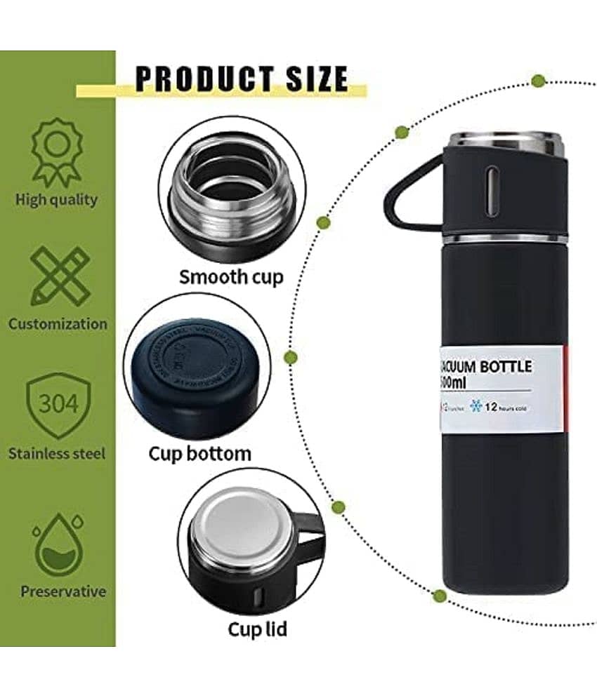 Cello Armour Stainless Steel Flask (2000 ml) Black