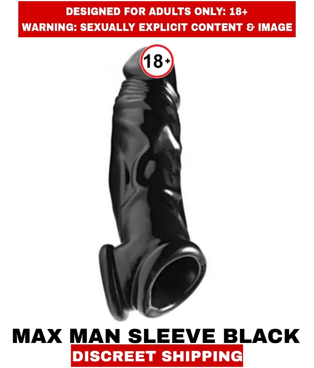 Sexual Wellness  Men's Sexual Performance and Enlargement Close Ended  Penis Extension and Studman Max Man Black Color Sleeves For Men