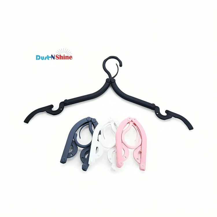     			dust n shine Travel Special Portable Folding Cloth Hanger (Pack of 3)