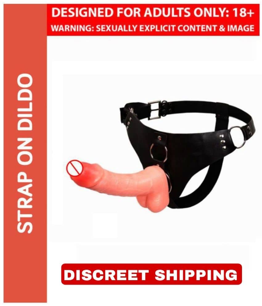kamahouse 7 inch Big Hollow Strap On Dildo with Vibration and belt Female Sex Toy