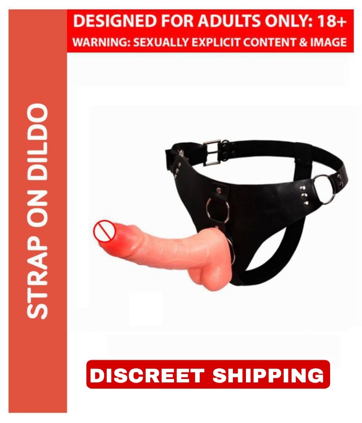 kamahouse 7 inch Big Hollow Strap On Dildo with Vibration and belt Female Sex Toy