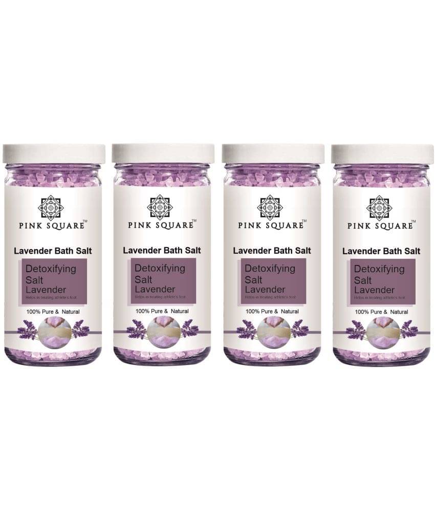     			pink square Bath Salt Crystal Lavender Bath Salt 200 g Pack of 4
