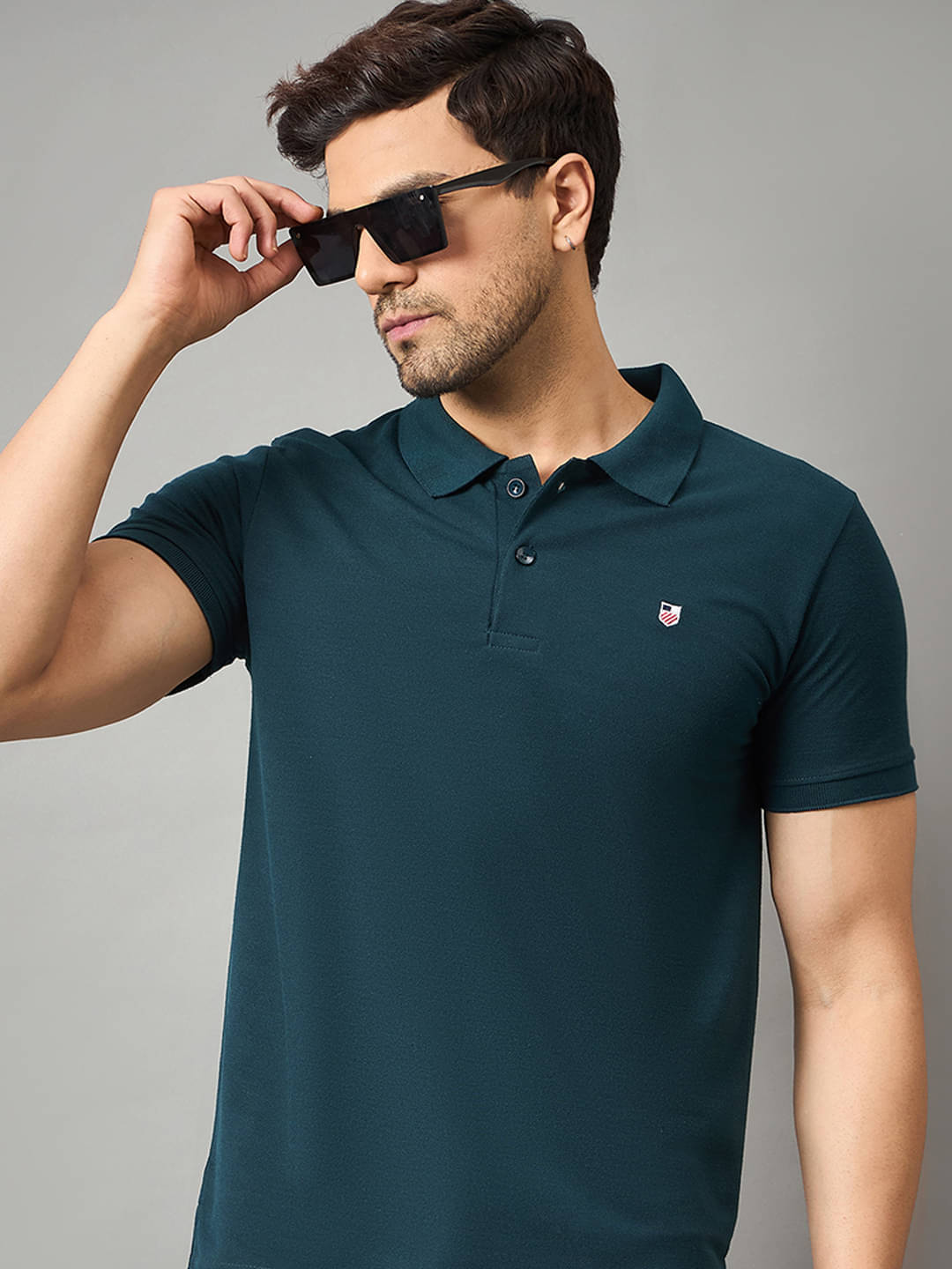     			zigo Pack of 1 Cotton Blend Regular Fit Solid Half Sleeves Men's Polo T Shirt ( Dark Green )