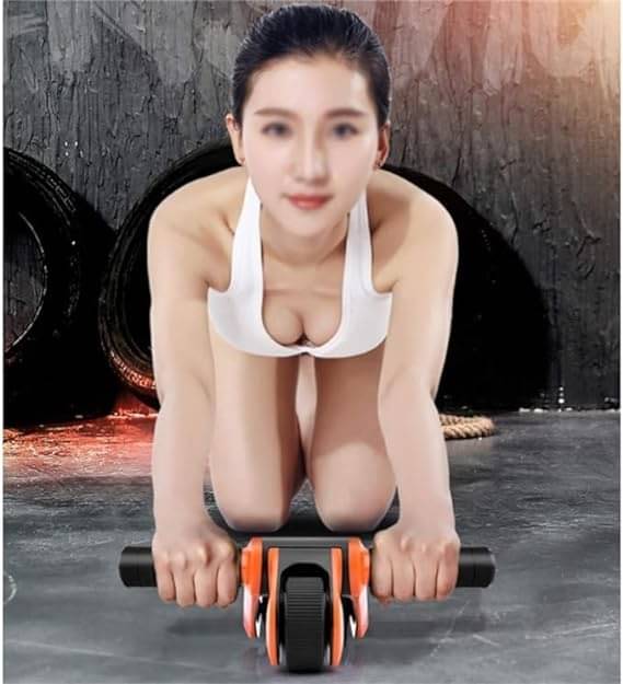    			AB Roller Wheel for Muscle Training, Tighten Waist and Abdomen, Abdominal Exercise Core Workout Gym Equipment Exercise Equipment, Abs Workout (Orange) Pack of 1