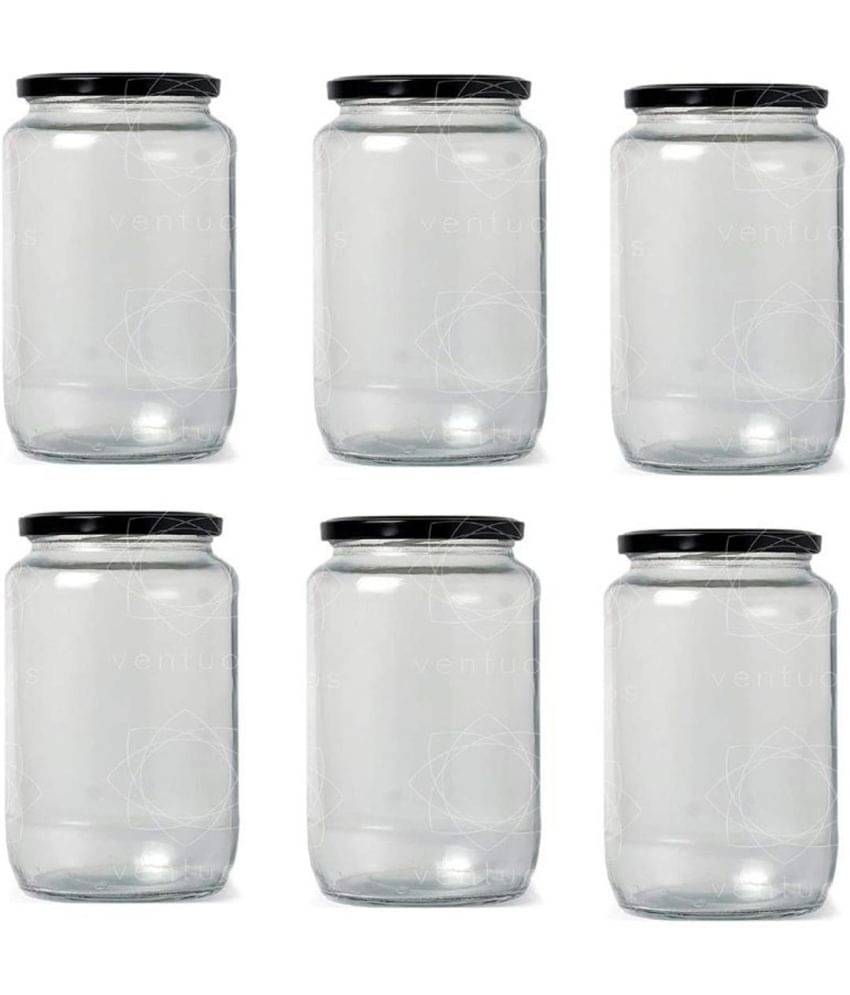     			AFAST Coockes Jar Glass Transparent Cookie Container ( Set Of 6 )