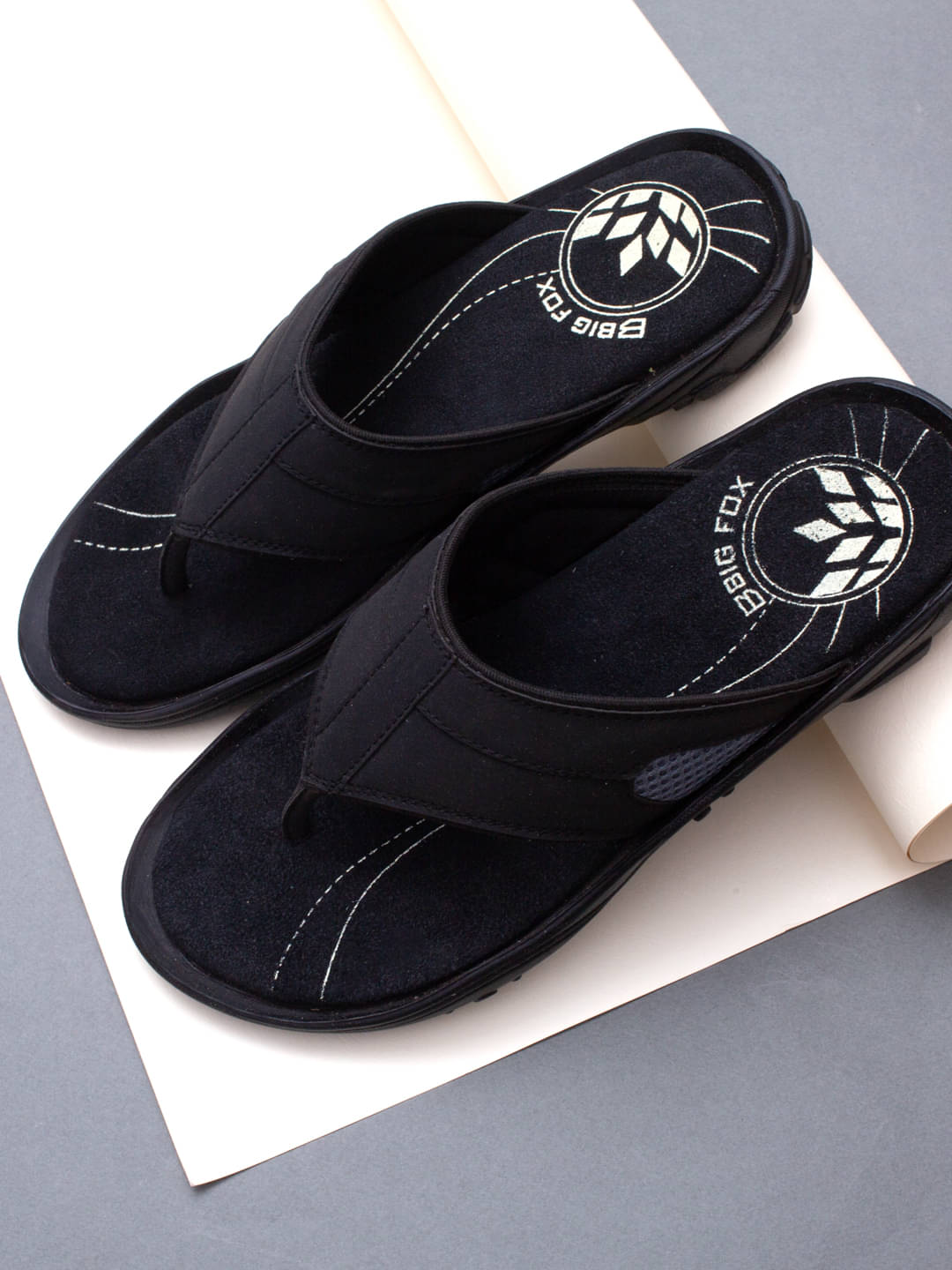     			Big Fox - Black Men's Sandals