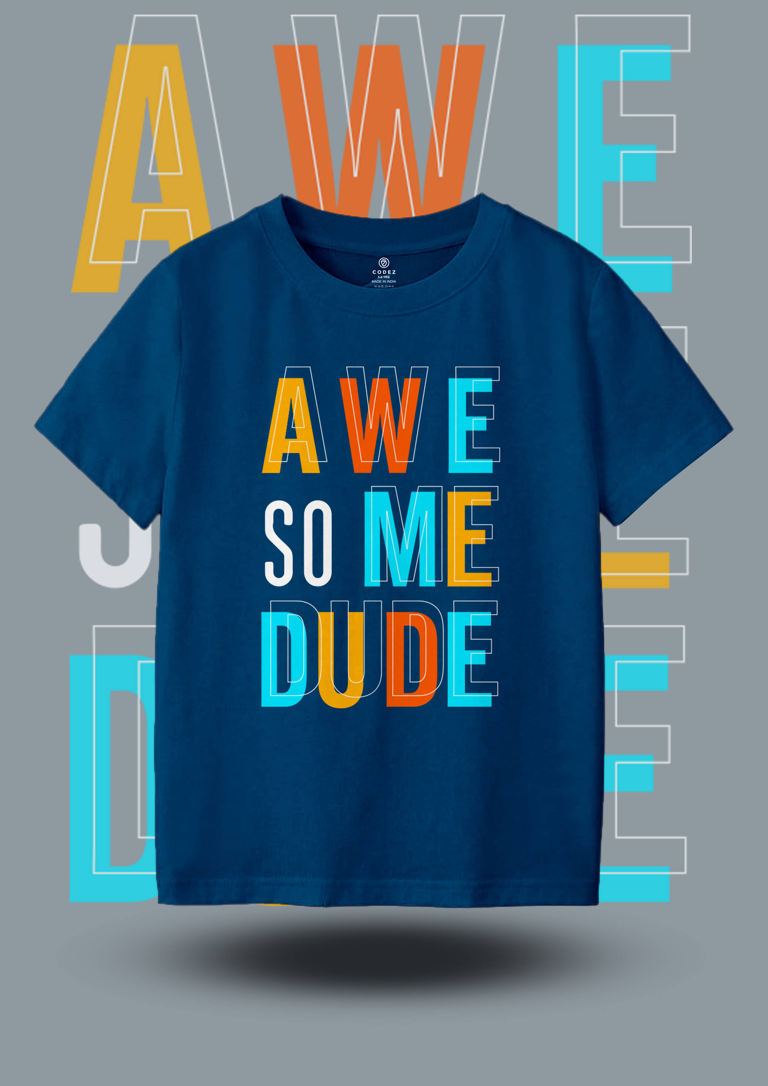     			CODEZ Pack of 1 Boys Cotton Blend T-Shirt ( Blue )