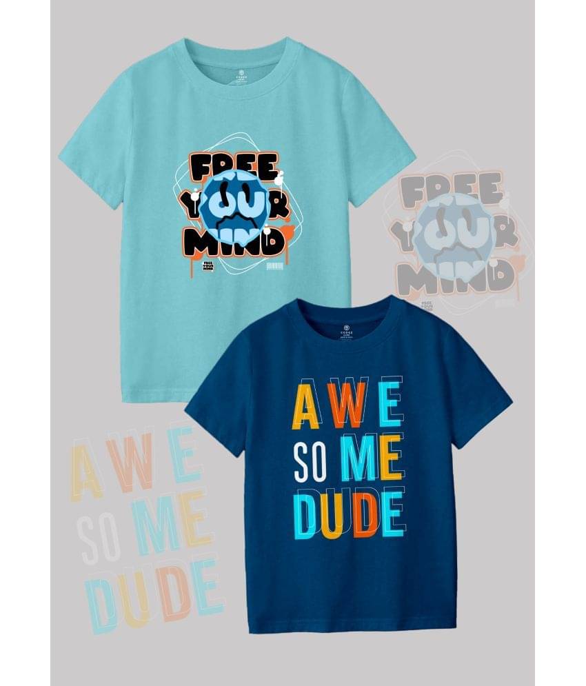     			CODEZ Pack of 2 Boys Cotton Blend T-Shirt ( Multi Color )
