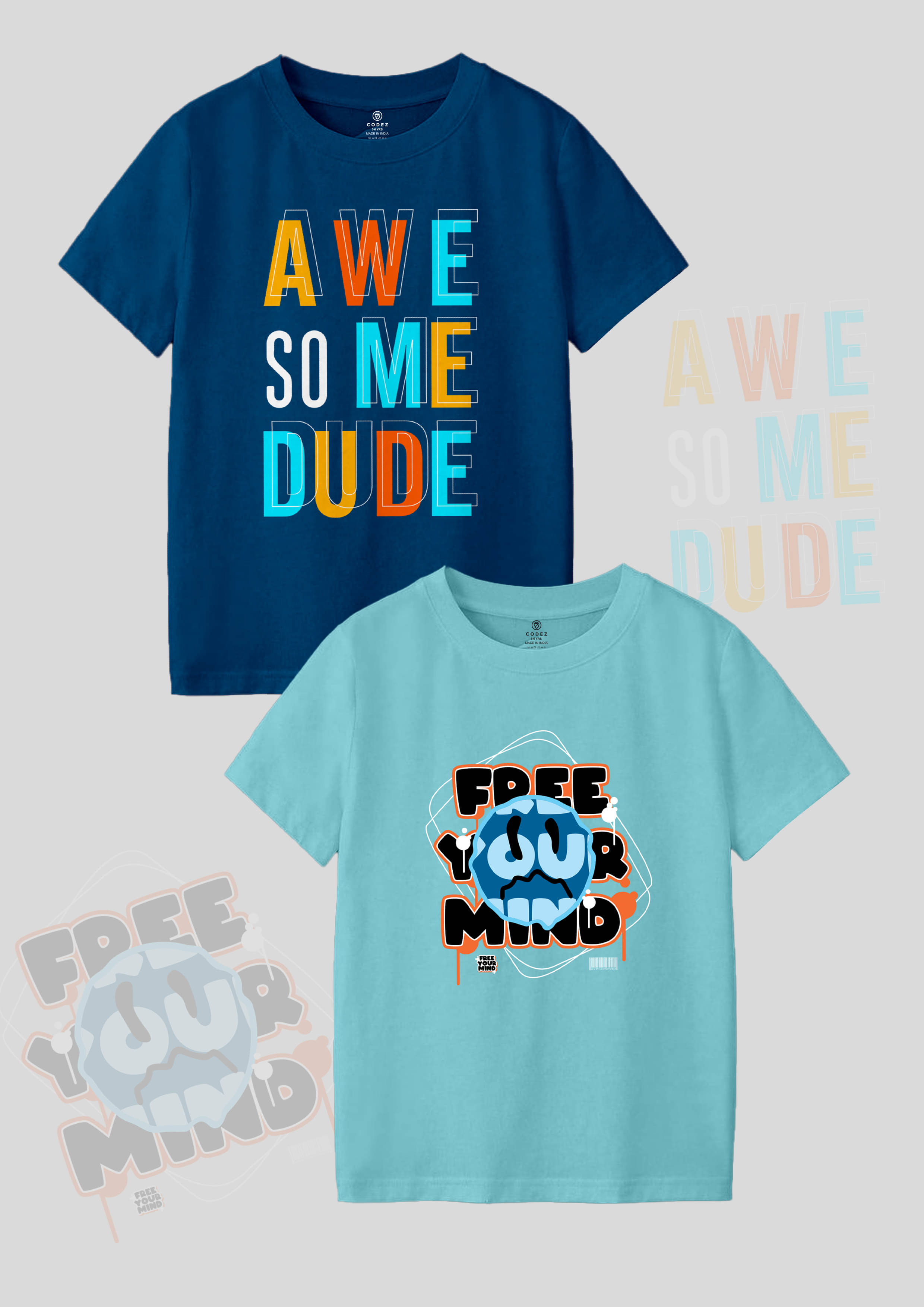     			CODEZ Pack of 10 Boys Cotton Blend T-Shirt ( Multi Color )