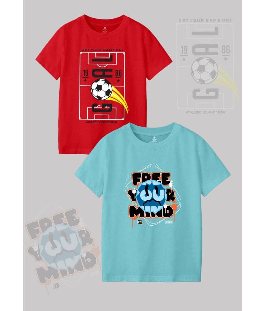     			CODEZ Pack of 2 Boys Cotton Blend T-Shirt ( Multi Color )