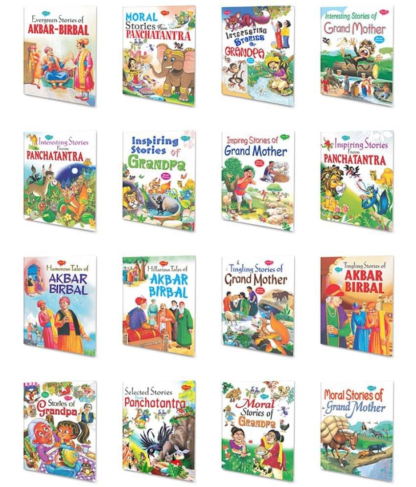 Children Story Books Complete Combo | Set Of 16 Story Books with Coloured Illustrations Children Story Books Complete Combo | Set Of 16 Story Books with Coloured Illustrations