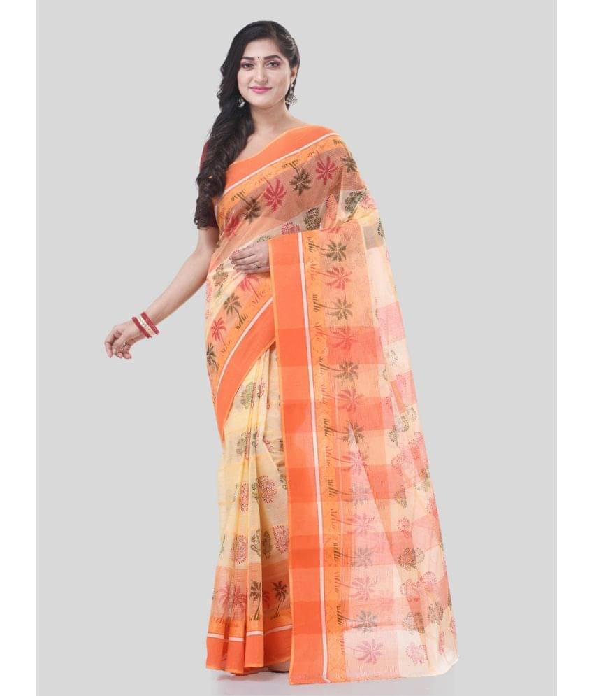 Desh Bidesh Cotton Printed Saree Without Blouse Piece ( Orange ) Desh Bidesh Cotton Printed Saree Without Blouse Piece ( Orange )
