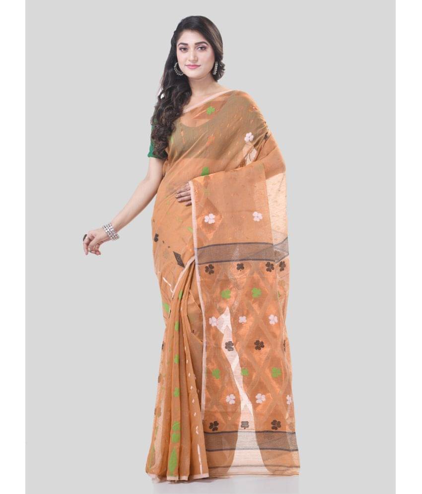     			Desh Bidesh Cotton Self Design Saree Without Blouse Piece ( Gold )