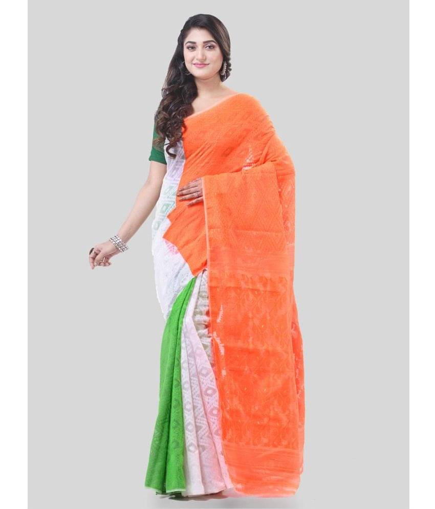    			Desh Bidesh Cotton Self Design Saree With Unstitched Blouse Piece ( Multicolour )