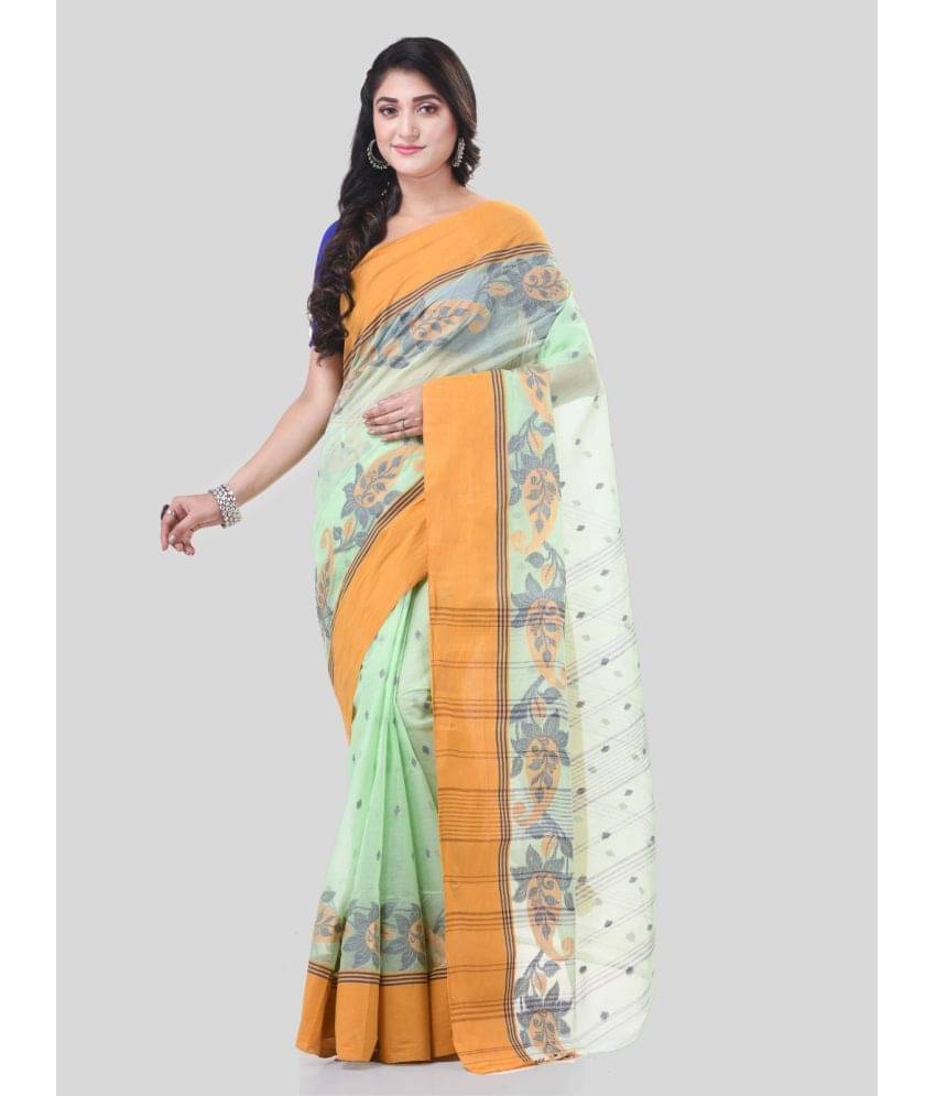 Desh Bidesh Cotton Self Design Saree Without Blouse Piece ( LightGreen ) Desh Bidesh Cotton Self Design Saree Without Blouse Piece ( LightGreen )