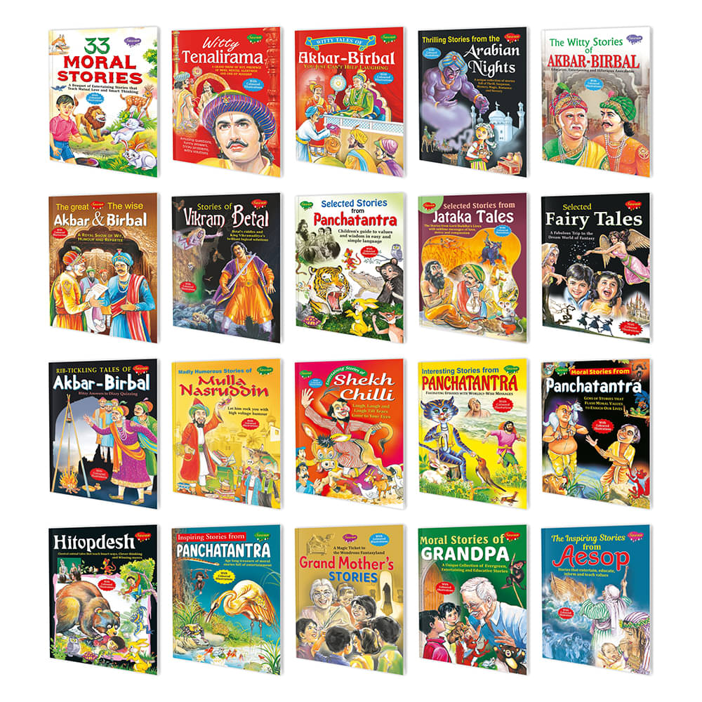 Entertaining Moral Stories For Children Complete Combo | Set 20 Story Books Entertaining Moral Stories For Children Complete Combo | Set 20 Story Books