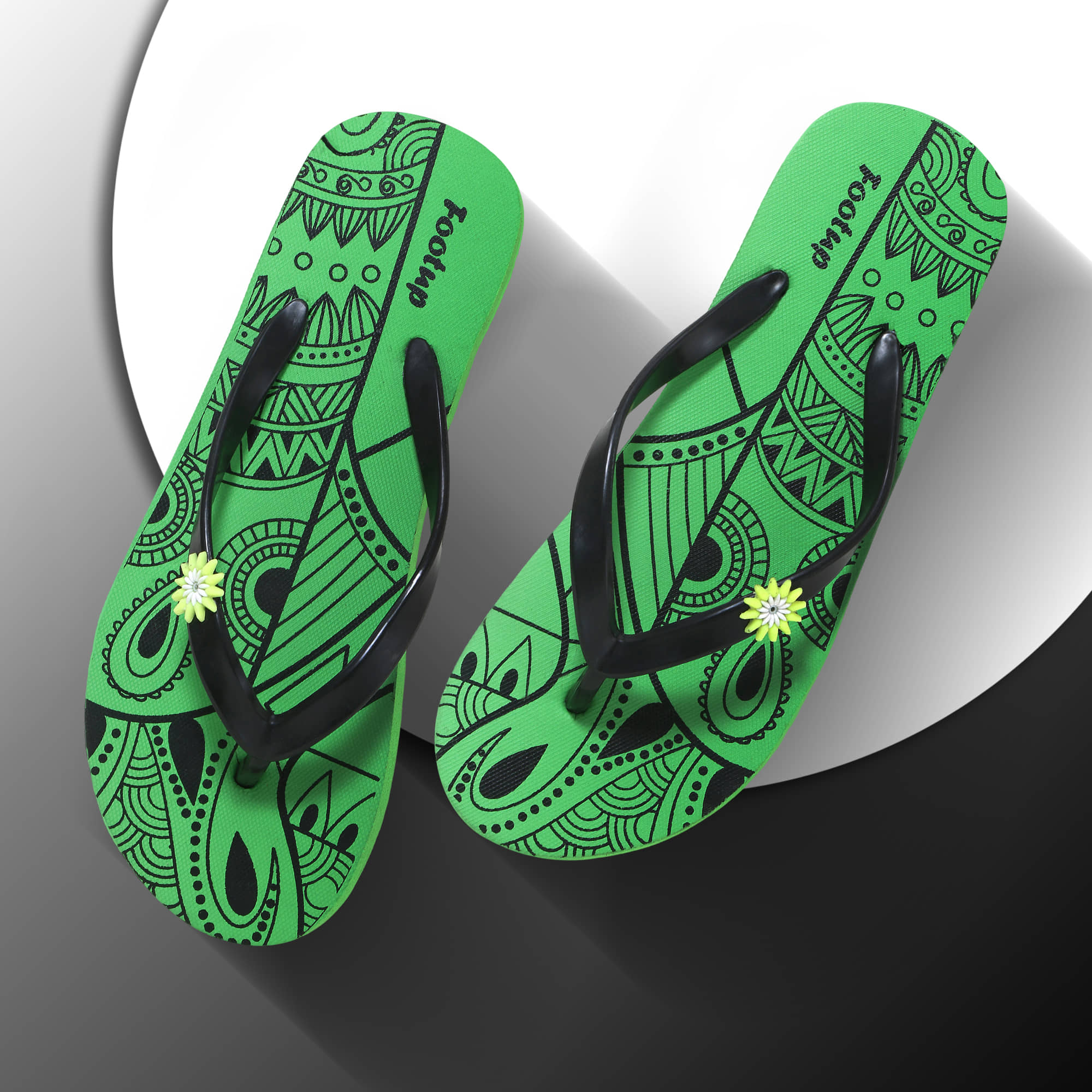 Footup Green Women's Daily Slipper