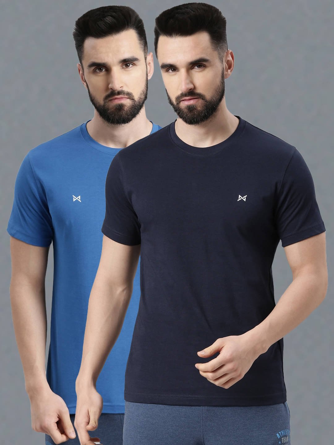     			Force NXT Pack of 2 100% Cotton Regular Fit Men's T-Shirt ( Multicolor )