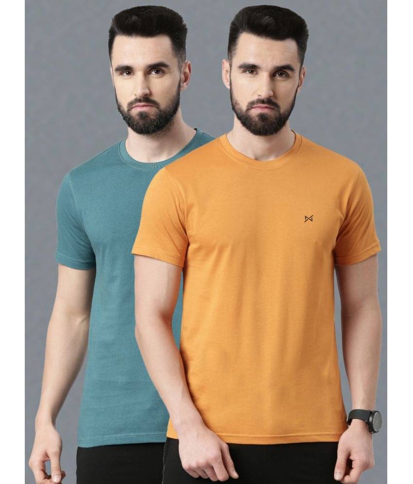 Force NXT Pack of 2 100% Cotton Regular Fit Men's T-Shirt ( Multicolor ) Force NXT Pack of 2 100% Cotton Regular Fit Men's T-Shirt ( Multicolor )
