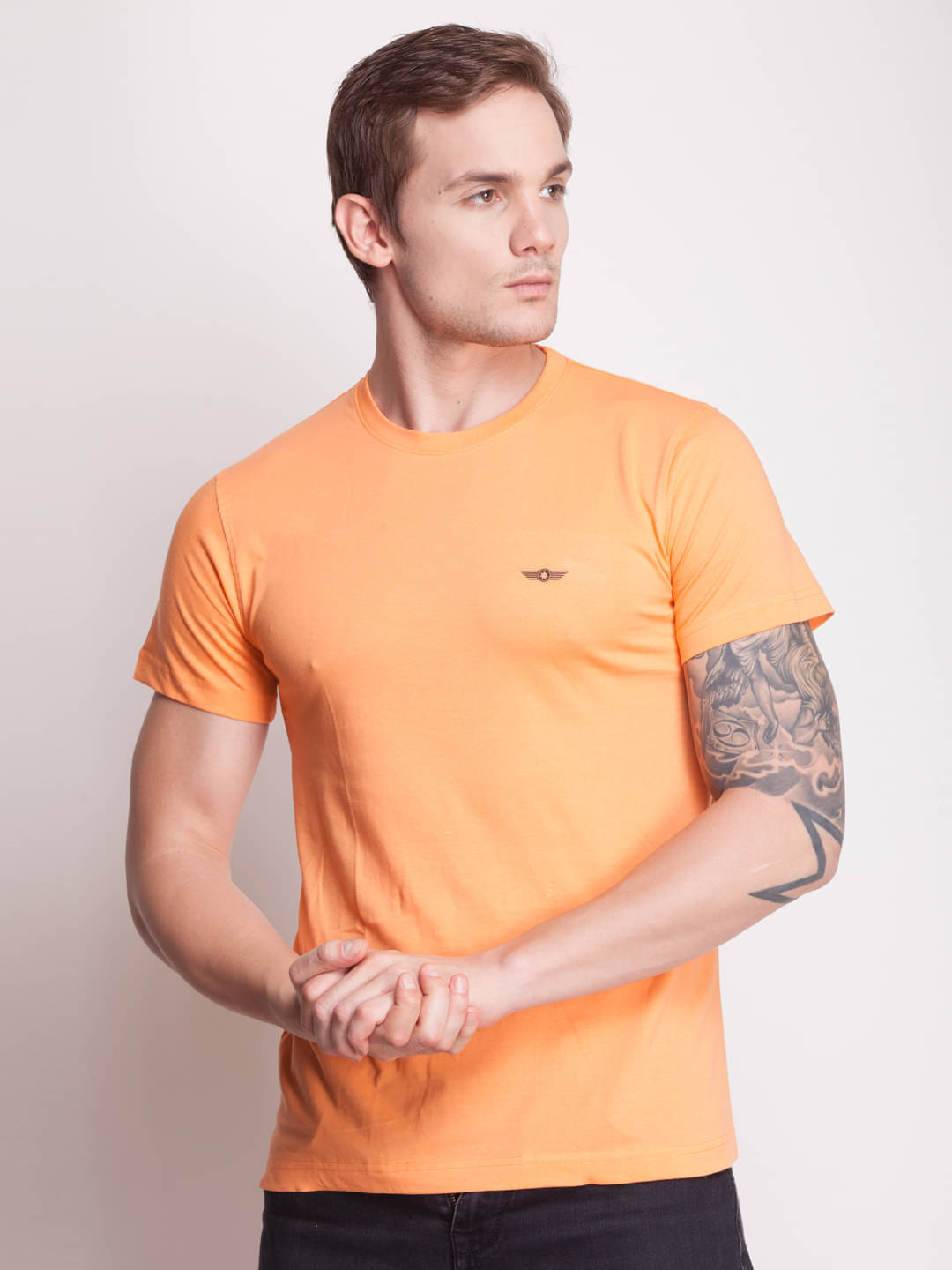 Force NXT Pack of 1 Cotton Regular Fit Men's T-Shirt ( Orange ) Force NXT Pack of 1 Cotton Regular Fit Men's T-Shirt ( Orange )